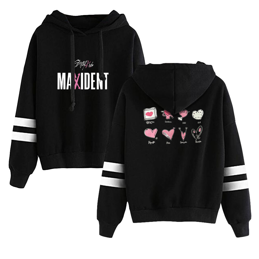 Striped ‘MAXlDENT’ Hoodie (5 Colors)