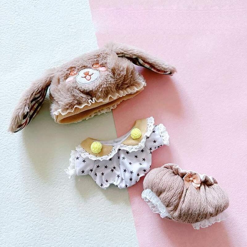 1 Set 20cm Doll Clothes Set Mini Overalls Hat Suits For Cotton Stuffed Dolls Toys Accessories Idol Doll Headwear Clothes Suit 1 Set 20cm Doll Clothes Set Mini Overalls Hat Suits For Cotton Stuffed Dolls Toys Accessories Idol Doll Headwear Clothes Suit