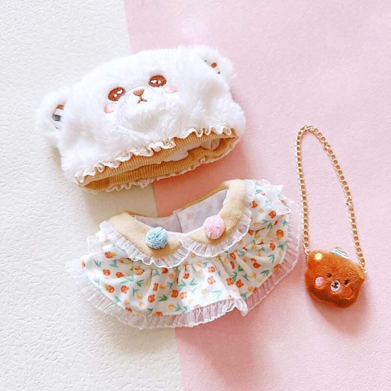 1 Set 20cm Doll Clothes Set Mini Overalls Hat Suits For Cotton Stuffed Dolls Toys Accessories Idol Doll Headwear Clothes Suit 1 Set 20cm Doll Clothes Set Mini Overalls Hat Suits For Cotton Stuffed Dolls Toys Accessories Idol Doll Headwear Clothes Suit